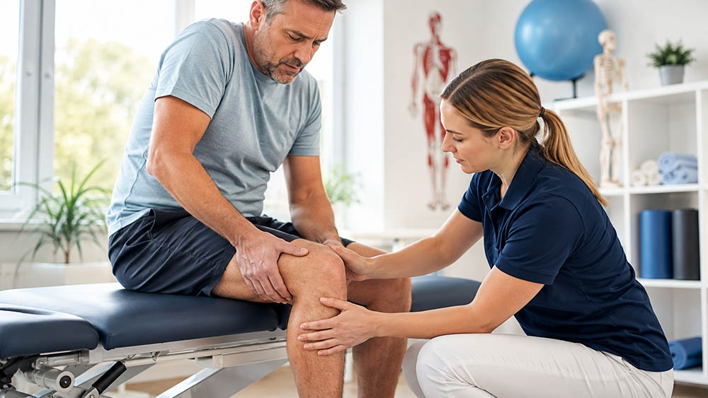 Physiotherapie bei Knieschmerzen in Mettmann