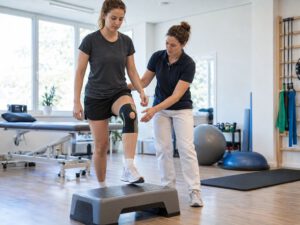 Physiotherapie nach Kreuzbandriss mit Stabilitätstraining für das Knie in Mettmann